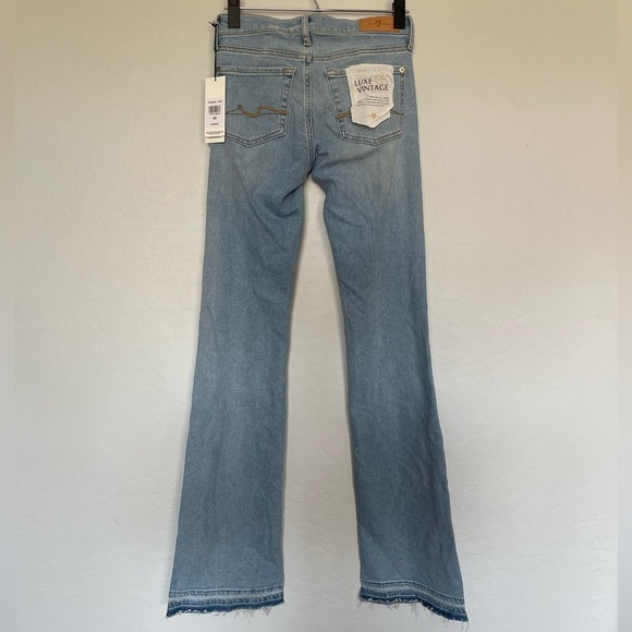 7 for all mankind LUXE VINTAGE HIGH WAIST SLIM KICK size 24 - Picture 7 of 12